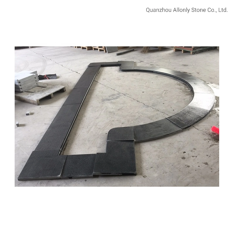 Natural Straight and Curved G684 Black Granite Inland Swimming Pool Border Landscaping