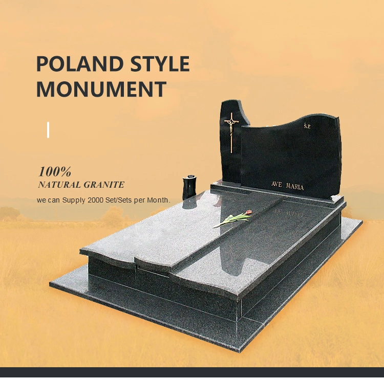 Poland Style Grey G602 G603 Granite Tombstone Monument Headstone