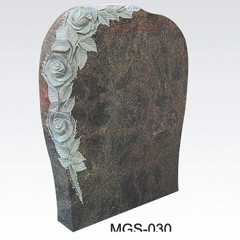Nice High Quality American Monument with Rose Carving